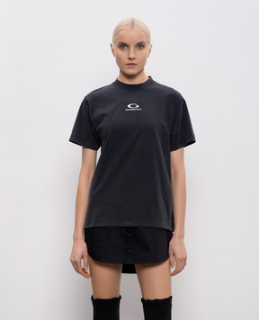 Balenciaga Loop Sports Icon Black Mini Dress 858621TTVU2