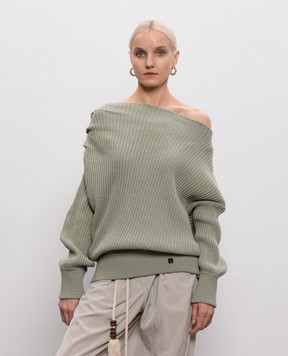 Balmain Green silk sweater GF0KK065KJ72
