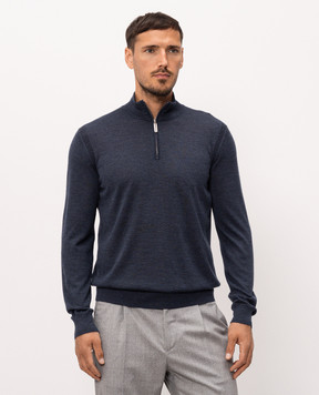 Stefano Ricci Blue cashmere and silk sweater K606125L01F26302
