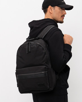 Premiata Black backpack with logo patch BLADE