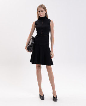 Twinset Black top with logo plate 262AT3011