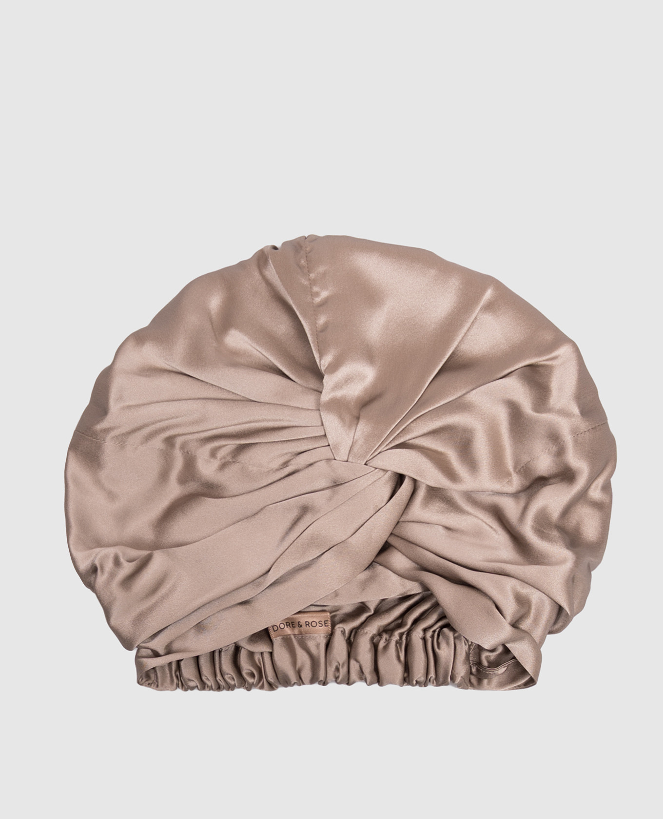 Beige silk sleep cap