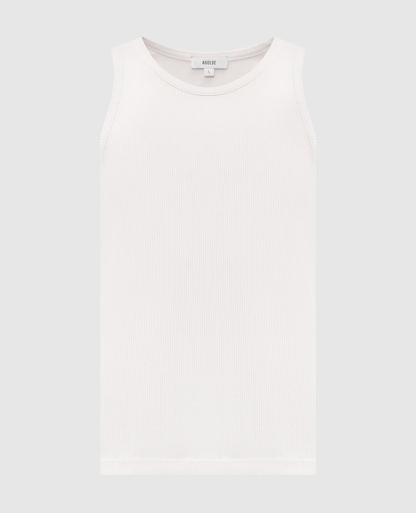 Viggo white ribbed tank top AGOLDE
