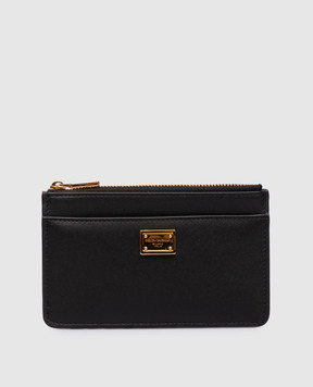 Dolce&Gabbana Black leather cardholder with logo BI1261A9S25