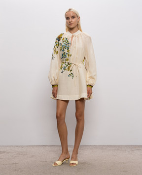 Alemais Phyllis ivory linen dress 7310D