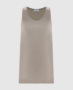 Brunello Cucinelli Khaki silk top M0C59DZ300