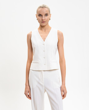 Max Mara MSTMADIA white wool vest MSTMADIA