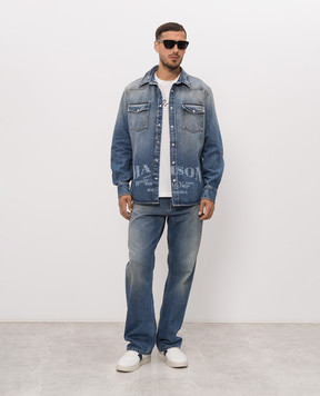 Maison Margiela MM6 Blue jeans with a worn effect SH0LA0039M30058