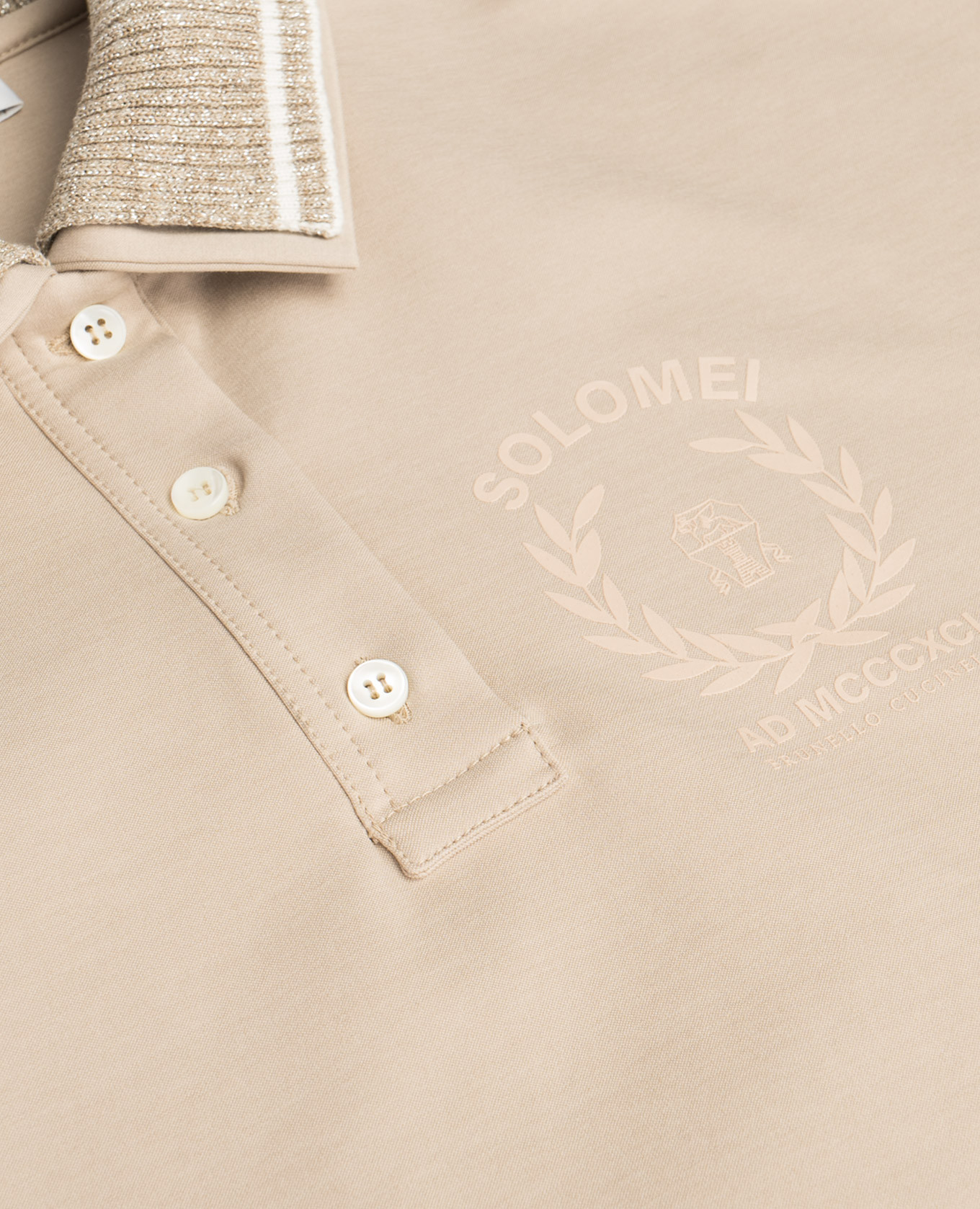 

Children's beige polo shirt with print Brunello Cucinelli