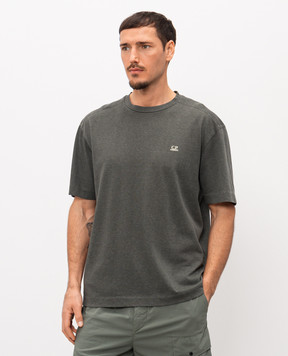 C.P. Company Grey T-shirt with logo print MTS192A110643P
