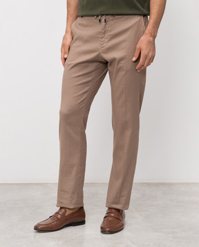 Stefano Ricci Brown linen pants M1T6100051LCTL1U