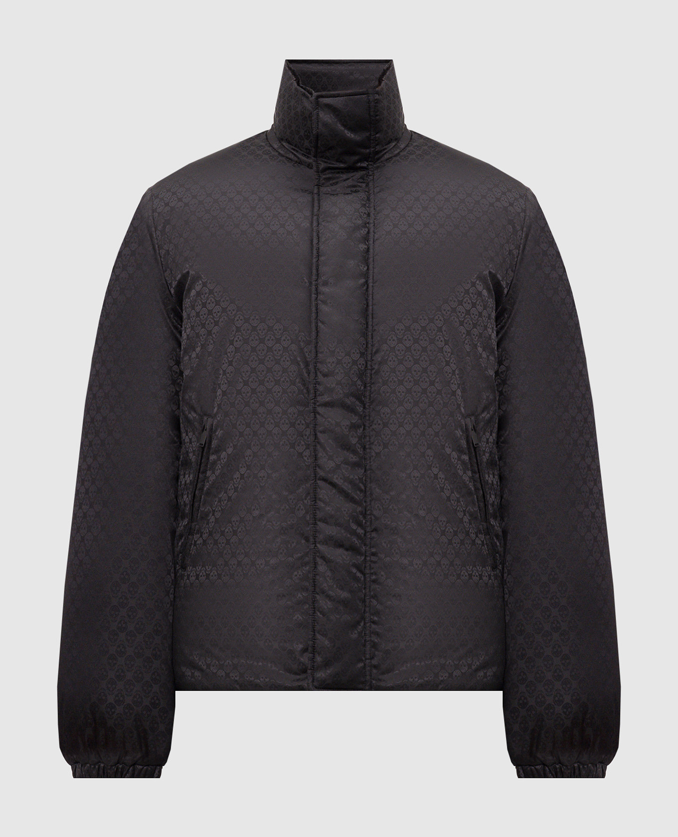 Black patterned down jacket