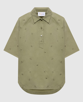 The Attico Green shirt with embroidered emblem 260WCH00047CCC104MA