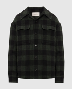 Ami Paris Green wool check shirt USH875WV0220m