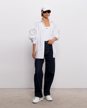 Off-White White shirt with logo embroidery 2FB00371T