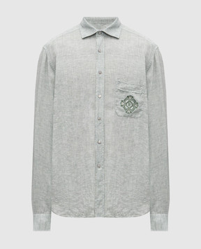 Stefano Ricci Green linen shirt MC008163BX2922