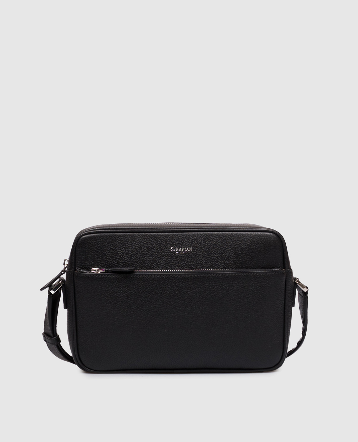 Black leather bag EAST WEST