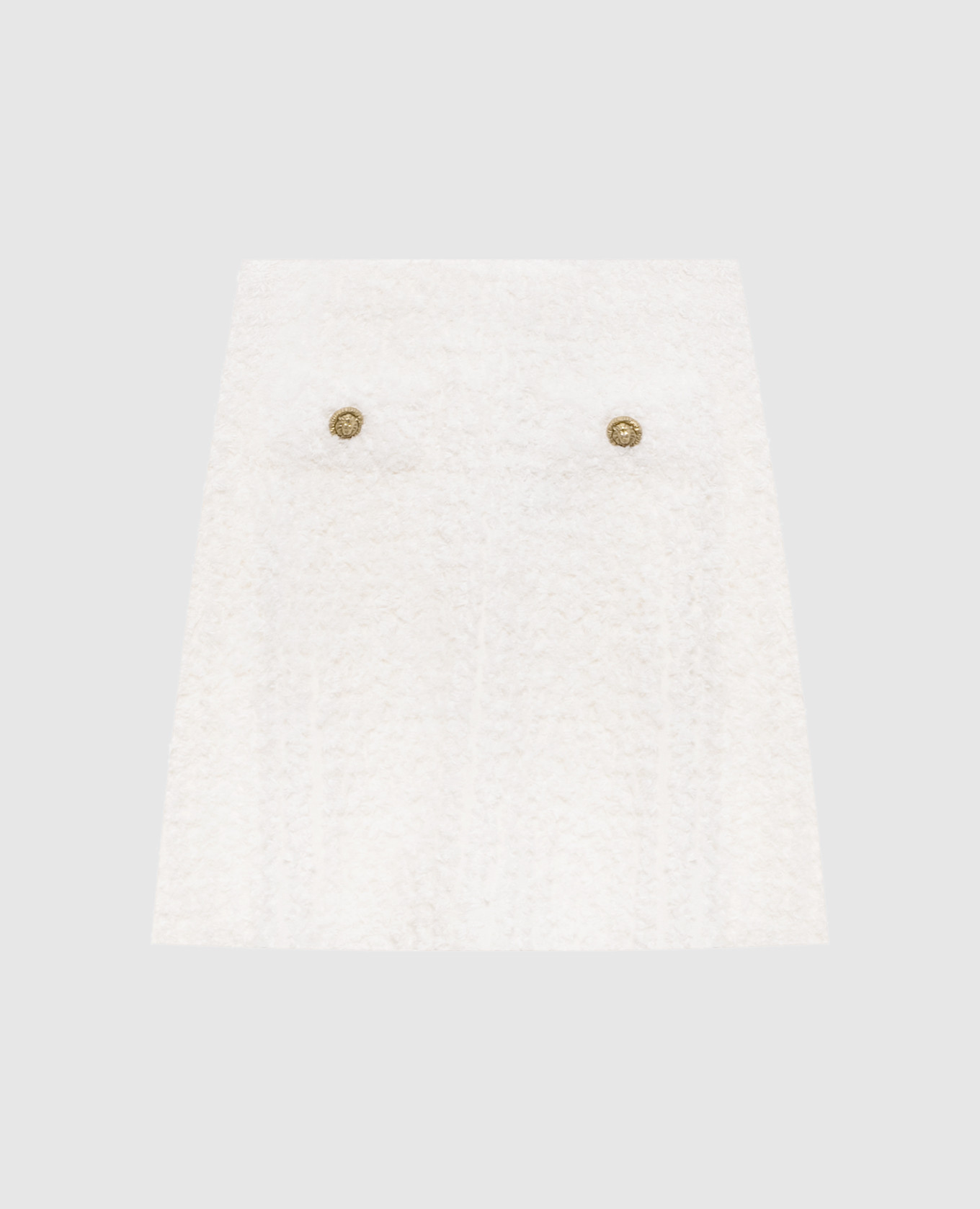 White tweed mini skirt