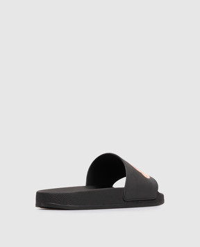 Palm Angels Black Bear Sliders PMIC01CS26MAT003