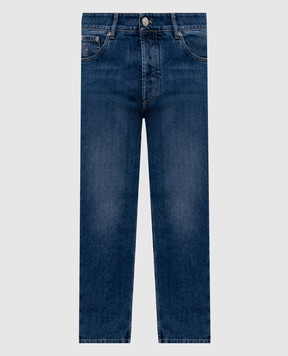 Brunello Cucinelli Blue jeans with embroidered emblem M283PD3210