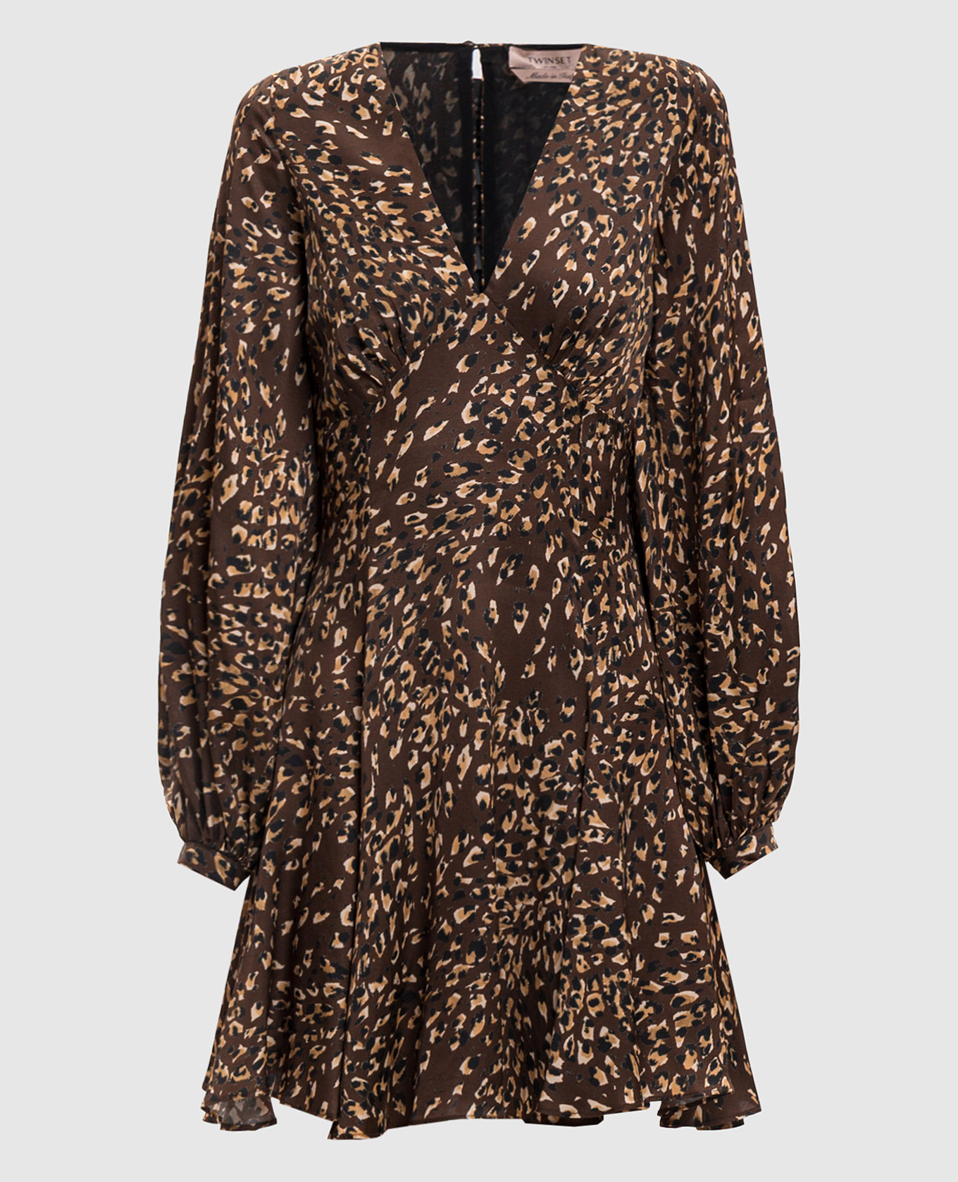 Brown leopard print dress Twinset