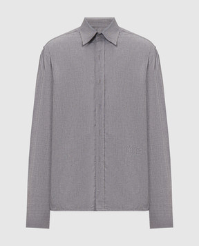 Maison Margiela MM6 Gray shirt with logo embroidery SH0DT0049M36015