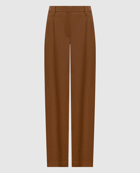 Brunello Cucinelli Brown linen pants MH527P9198