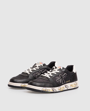 Premiata Children's black combination sneakers with glitter 322894673640