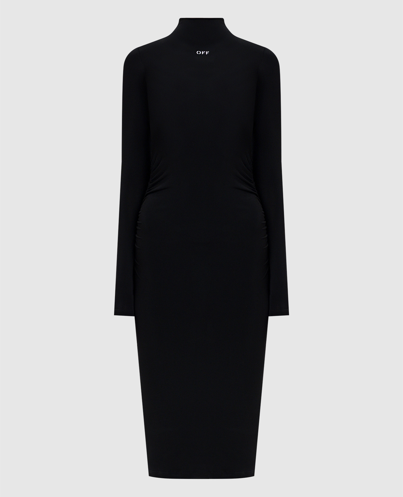 Black midi dress with logo Off-White
