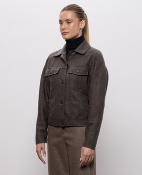 Max Mara Brown RAPACE wool jacket MXSRAPACE