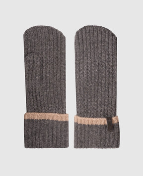 Brunello Cucinelli Gray cashmere gloves M12504999