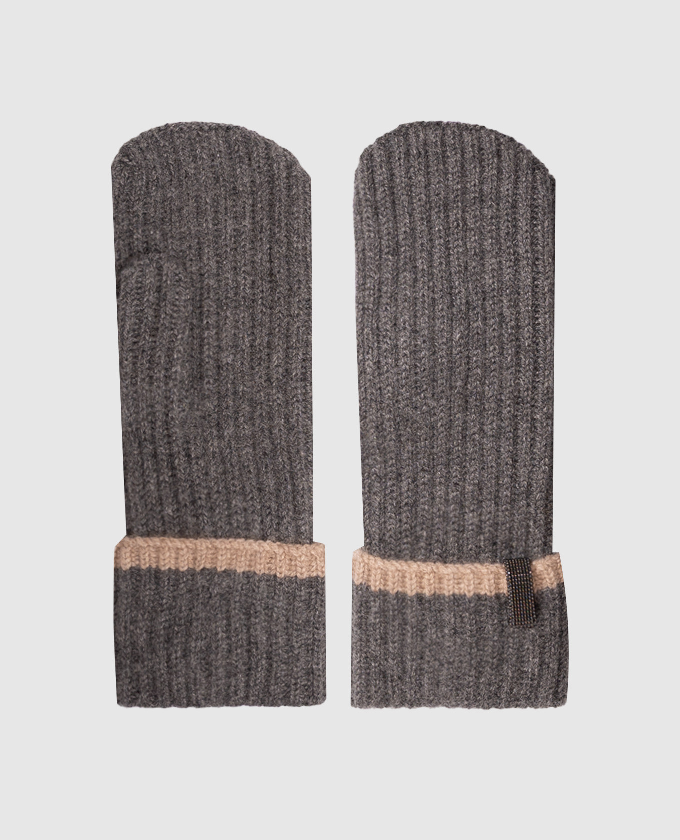 Gray cashmere gloves