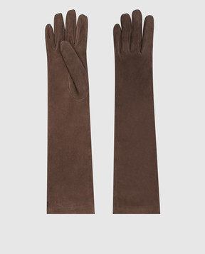 Brunello Cucinelli Brown suede gloves MPCLF9005P