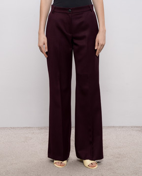 Max & Co Purple flared pants ESTROSO with wool MCOESTROSO