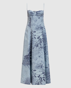 Simkhai Rudie blue floral print dress 1261191SW