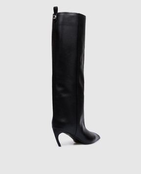 The Attico Black leather boots Lea 251WSH00879LBT019AA
