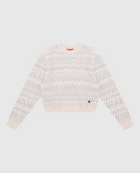 Missoni Children's beige sweater with patterned wool MZ9A50W00281214