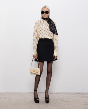 Valentino Beige polka dot silk blouse 9B3AEC609DW