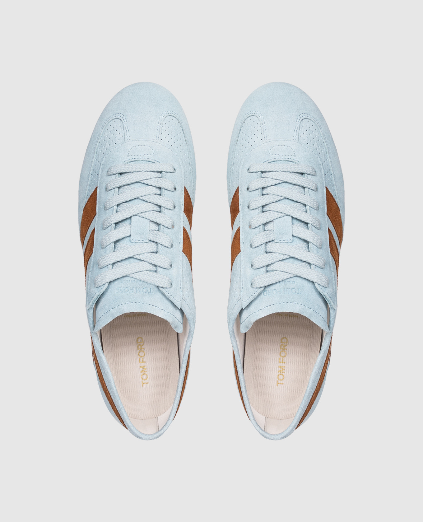 Brook blue suede sneakers Tom Ford 4
