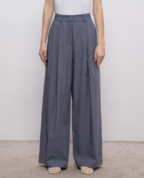 MooRER Gray RUMY pants with linen RUMYWFC