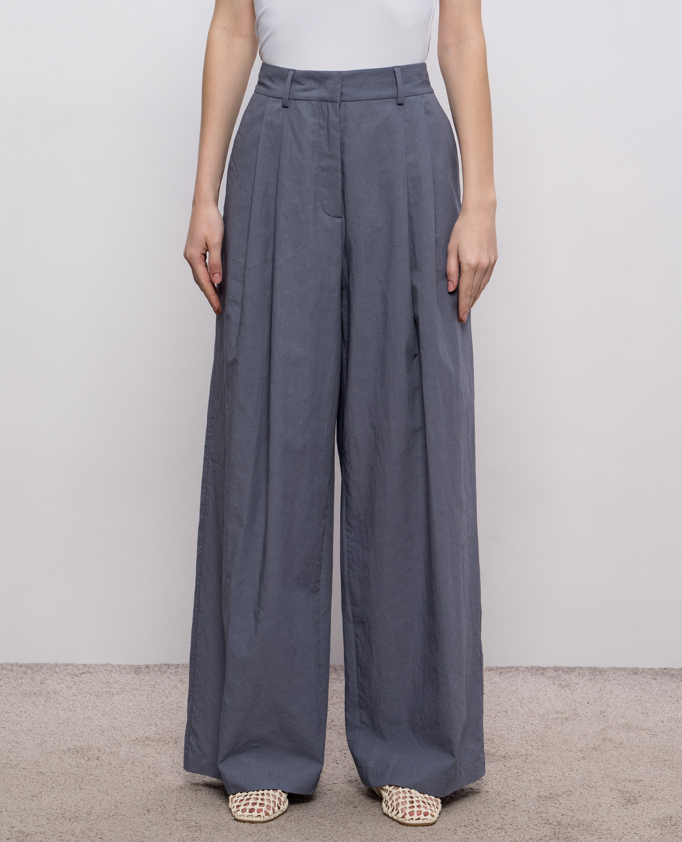 Gray RUMY pants with linen MooRER 3