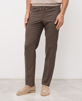 Bertolo Cashmere Brown wool pants 3332751