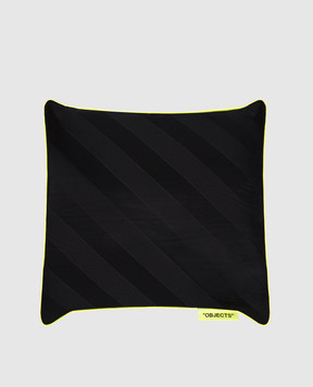 Off-White Black patterned pillow OHZH022T25FAB001