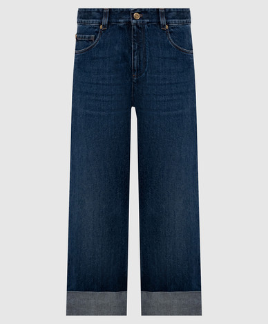 Blue jeans with cuffs