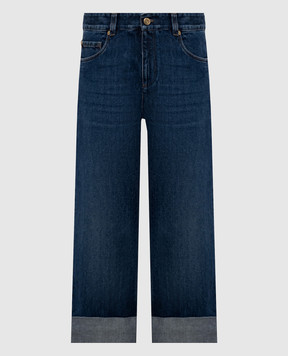 Brunello Cucinelli Blue jeans with cuffs MA095P4114