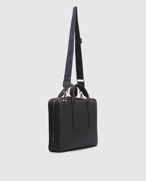 Enrico Mandelli Blue leather briefcase 0BAFFY7213
