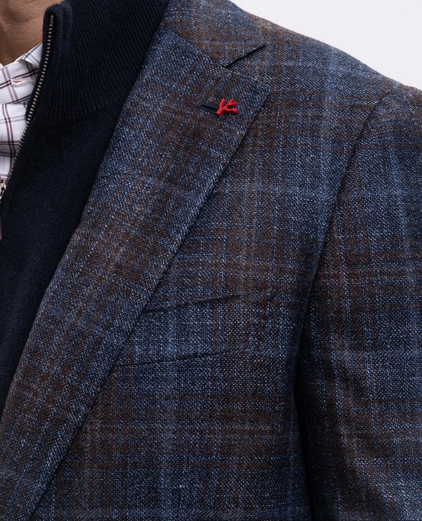 Blue checked jacket ISAIA 5