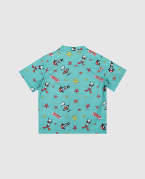 Diesel Children's green shirt Mcalyb with print K00791KXBS6