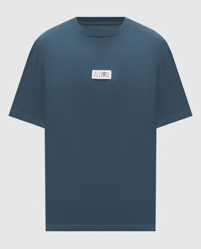 Maison Margiela MM6 Blue T-shirt with a patch SH0GC0071M20258