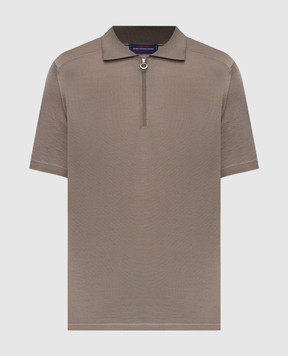 Stefano Ricci Brown cashmere polo shirt W505020P32W26101